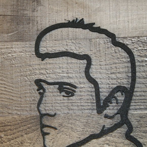 ELVIS Face 2D Wall Decor 8" 3D Printed Wall Art Minimalist Line Gift Fan Art - Picture 2 of 7